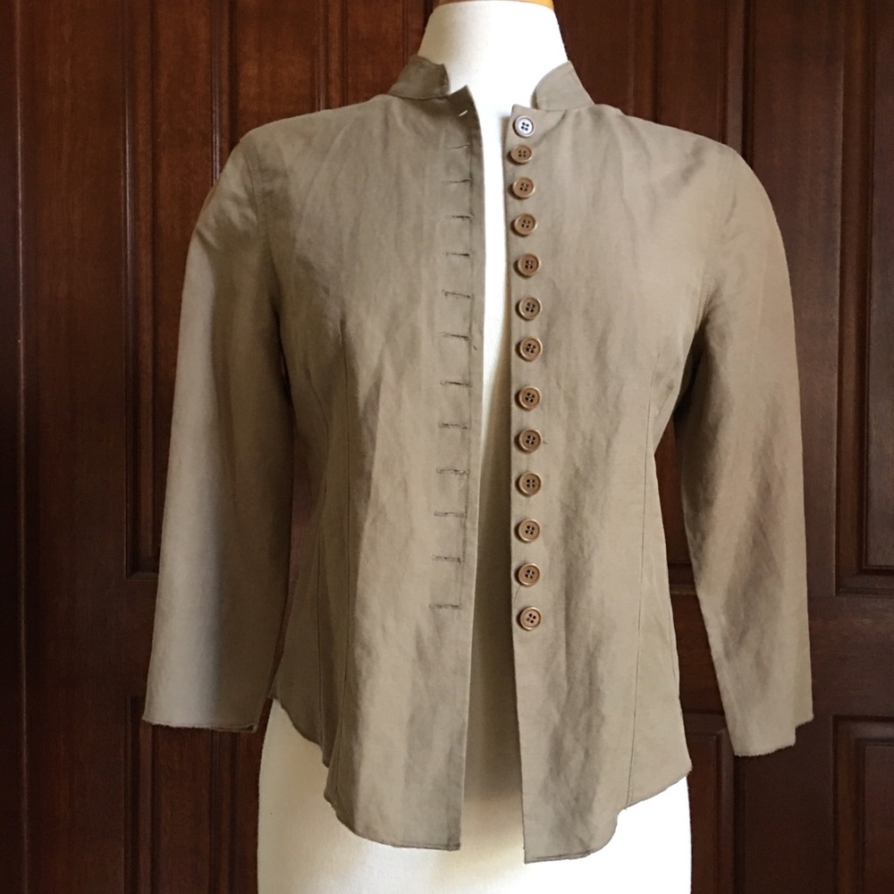 BCBGMaxazria Tan Button Down